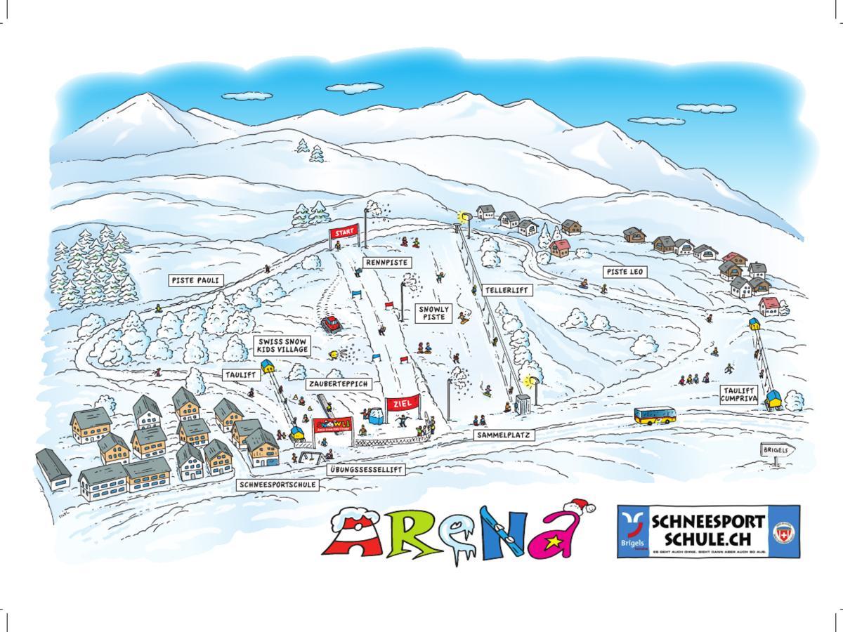 Skischule Brigels Zeichnung