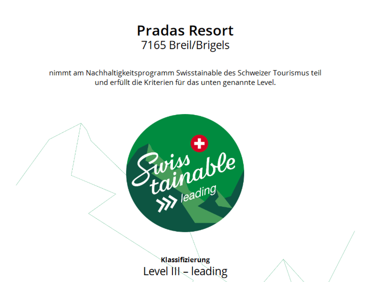 Pradas Resort - Swisstainable Leading
